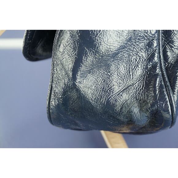 Marc Jacobs by Blue Patent Lea Shoulder Crossbody Flap Bag - Picture 4 of 11